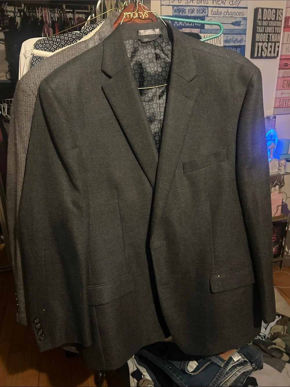 Lauren Ralph Lauren Men's Charcoal Gray Sport Coat